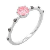 Zásnubný prsteň s certifikovaným fancy pink lab-grown diamantom Jelena