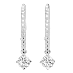 Strieborné náušnice s 0.25ct lab-grown diamantom Fana