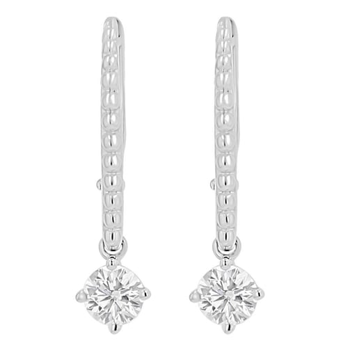 Strieborné náušnice s 0.25ct lab-grown diamantom Fana