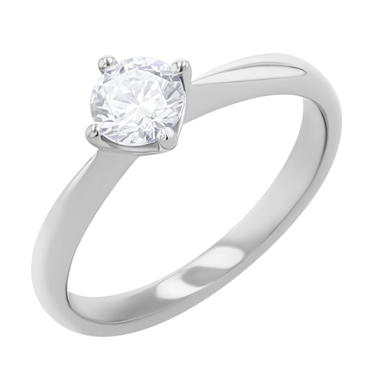 Strieborný zásnubný prsteň s moissanitom Maya