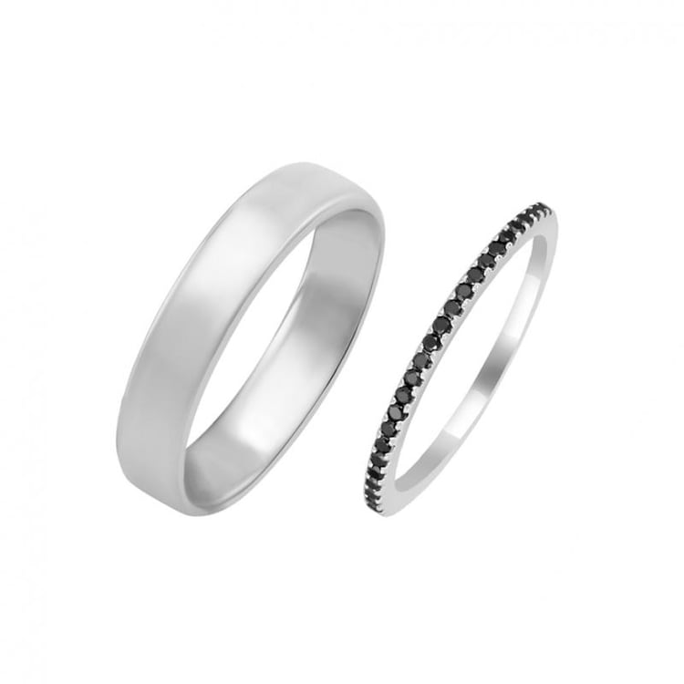 Svadobné obrúčky ze zlata s čiernymi diamantmi