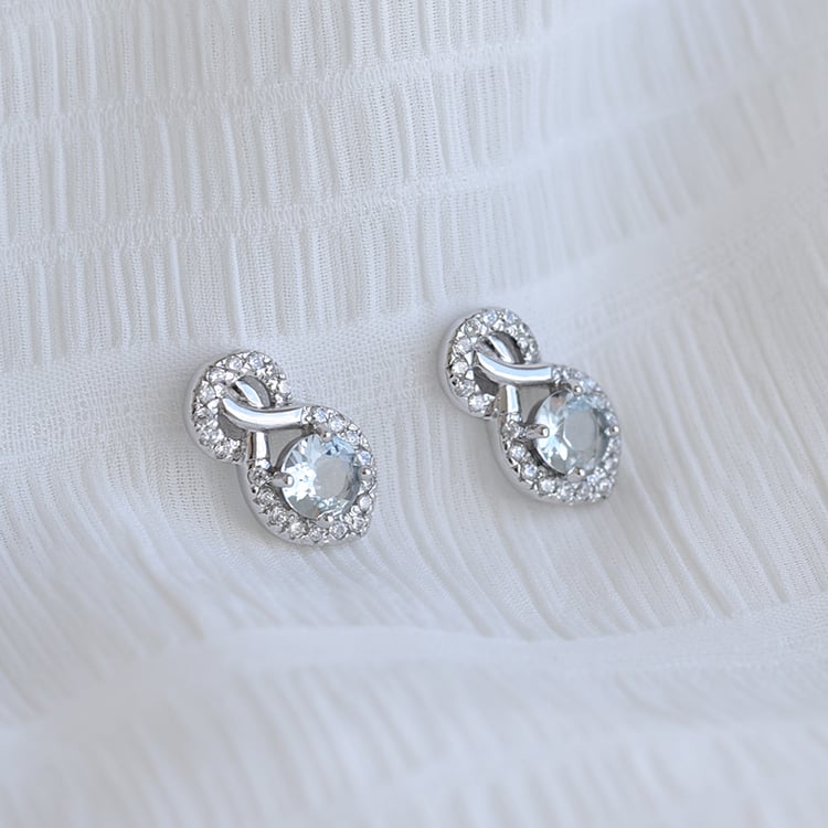 Elegantné strieborné náušnice 64307