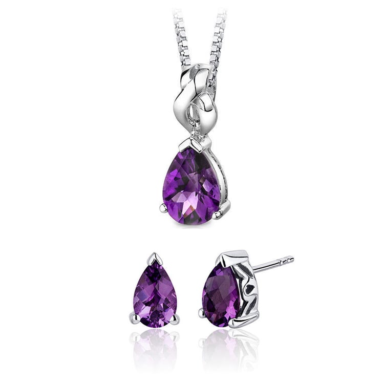 Ametystová strieborná kolekcia šperkov Asta