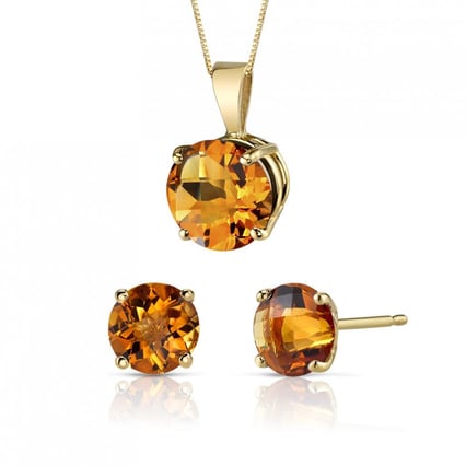 Citrínová kolekcia šperkov zo zlata Swain