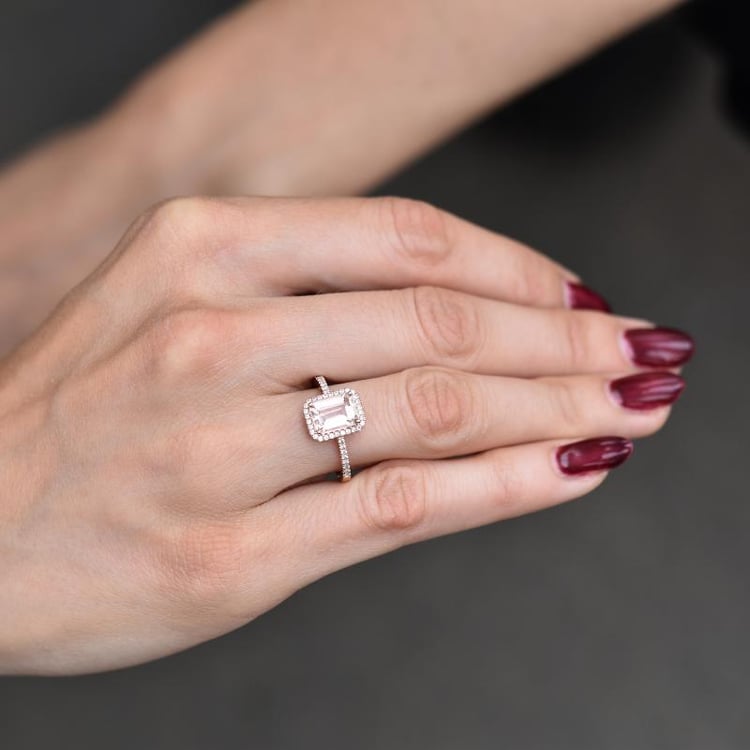 Zásnubný prsteň s morganitom 30562