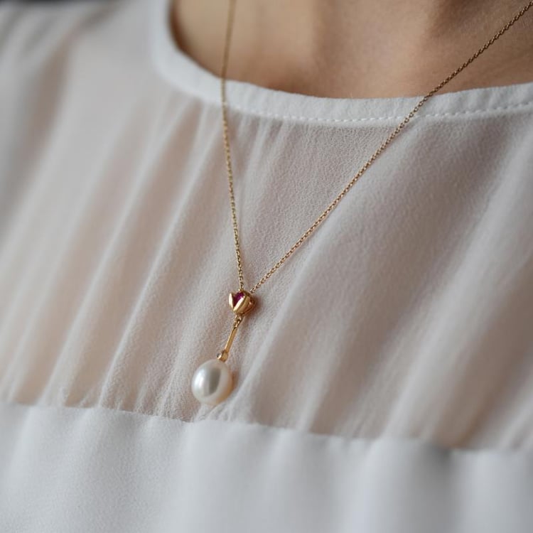 Zlatý perlový prívesok 15414