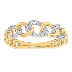 Zlatý prepletený prsteň s lab-grown diamantmi Rakhi