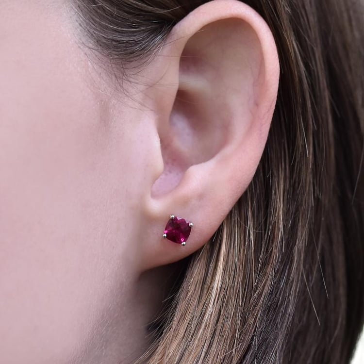 Náušnice s rubínmi 26740