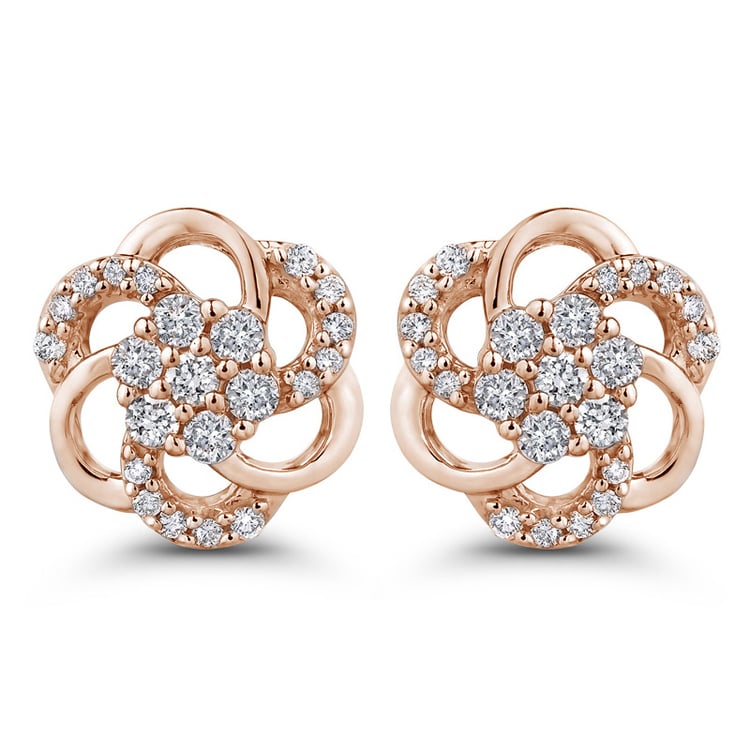 Diamantové náušnice z žltého zlata 76237