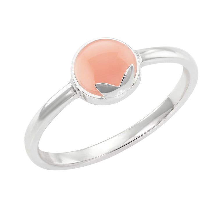 Zlatý prsten s cabochon koralom Lunne