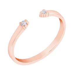 Netradičný prsteň zo zlata s diamantmi Cynthia