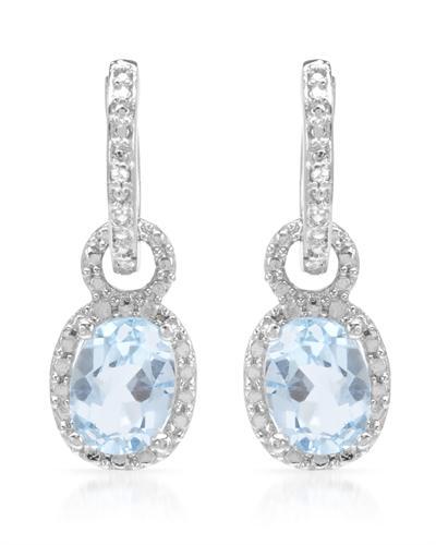 Topásové náušnice strieborné