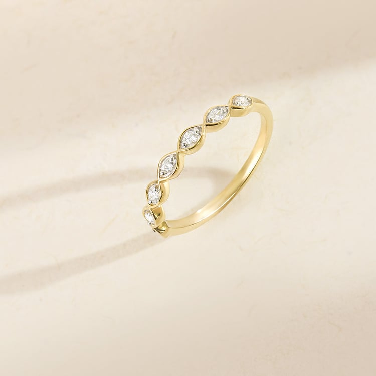 Zlatý prsteň s lab-grown diamantmi Evelyn 163470