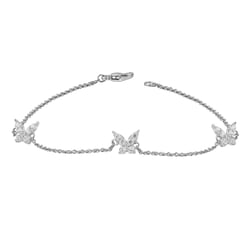 Retiazkový náramok s motýľmi z prírodných diamantov Nagendra