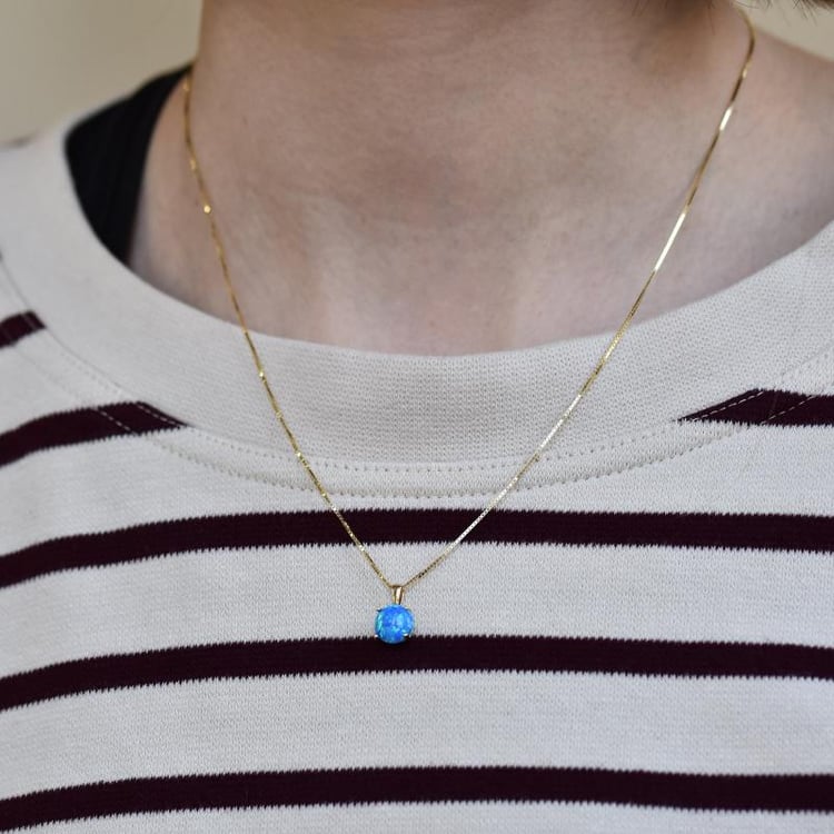 Náhrdelník s opálom vo žltém zlatě 26591