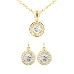 Set šperkov s moissanitmi a diamantmi Bain