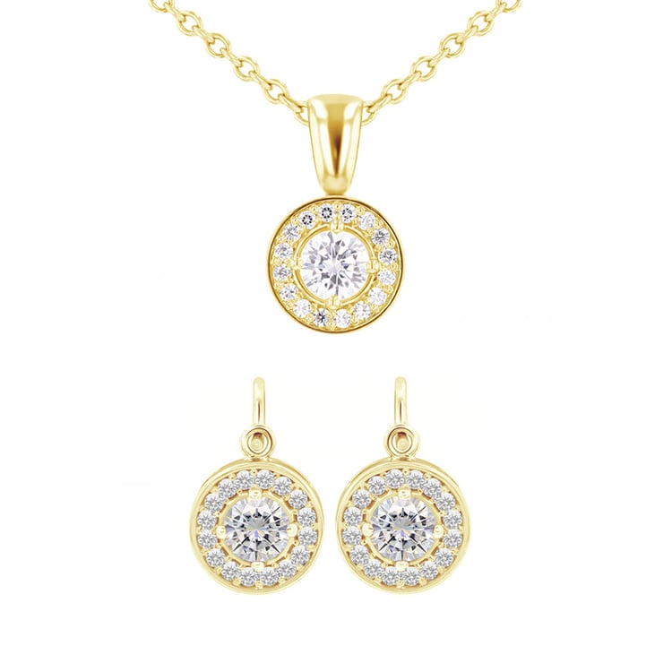 Kolekcia šperkov s moissanitmi a diamantmi Bain 139441