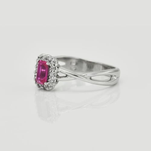 Zlatý prsteň s emerald zafírom a diamantmi Hadar