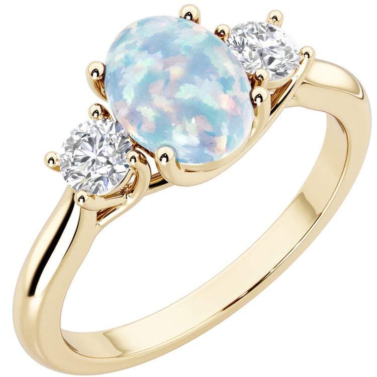 Zásnubný prsteň s opálom a diamantmi Brink 146441