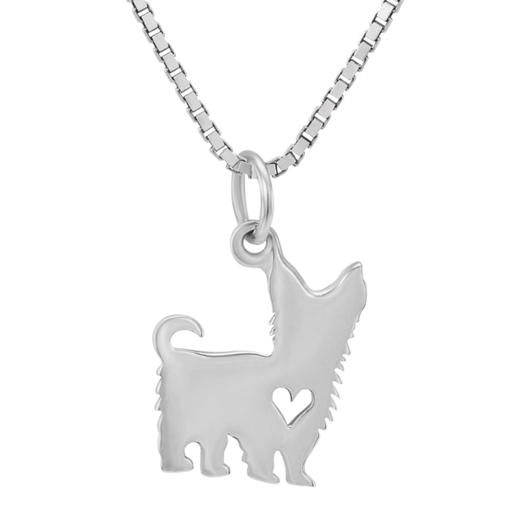 Strieborný náhrdelník s príveskom yorkshira 