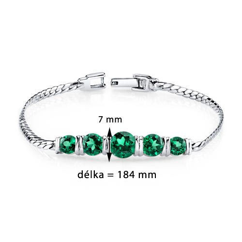 Náramok s vytvorenými smaragdy 3802