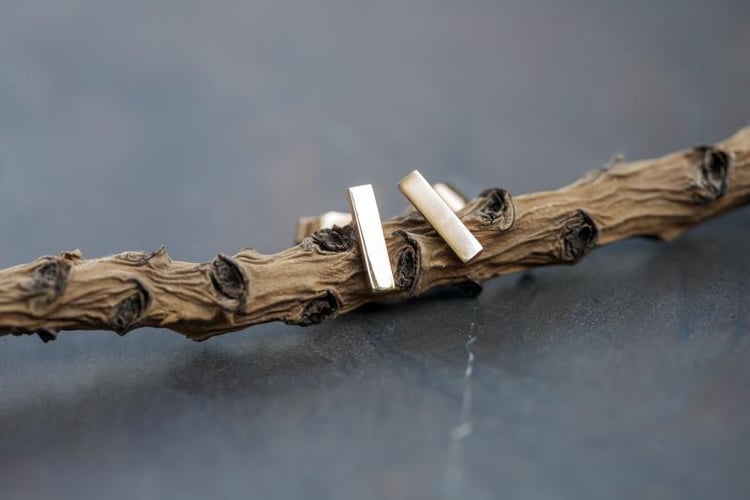 Minimalistické náušnice z ružového zlata Patsy 10414