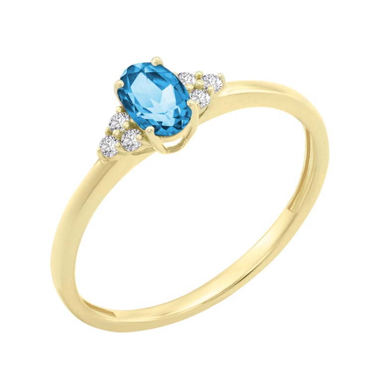 Zásnubný prsteň so švajčiarskym topazom a diamantmi Sheldo 151164