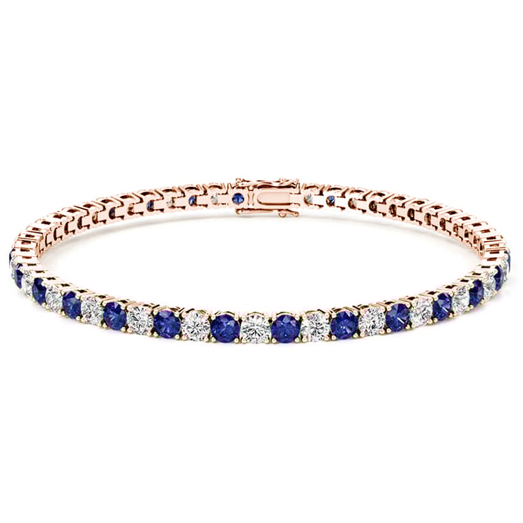 Tenisový náramok s lab-grown zafírmi a diamantmi Vekic 146451