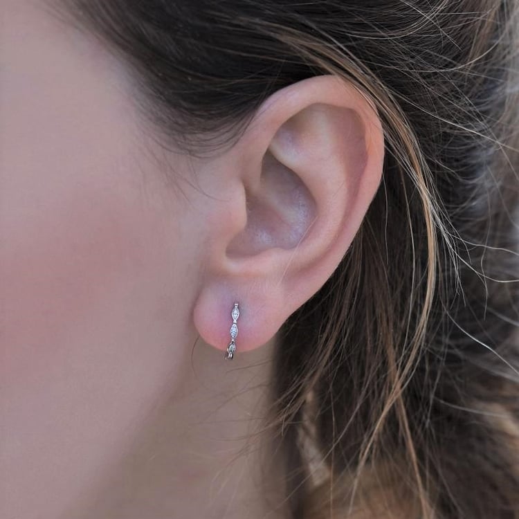 Kruhové náušnice s lab-grown diamantmi Vesell 112827