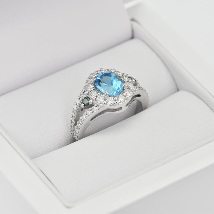 Prsteň zo zlata s topásom 22819