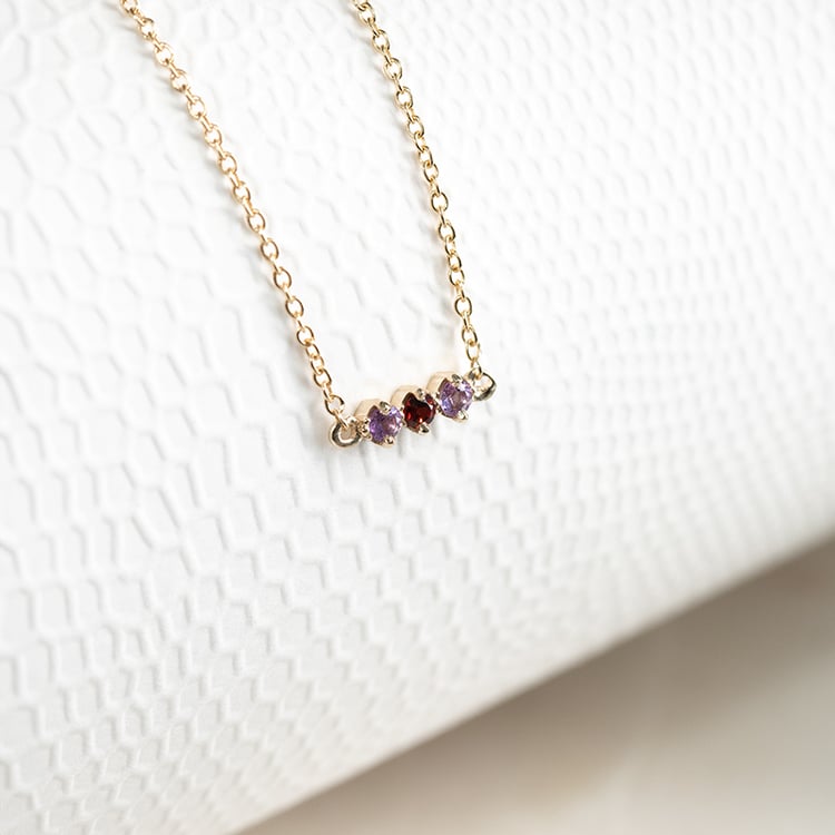 Minimalistický náramok s drahokamami podľa vášho výberu Ruby 133300