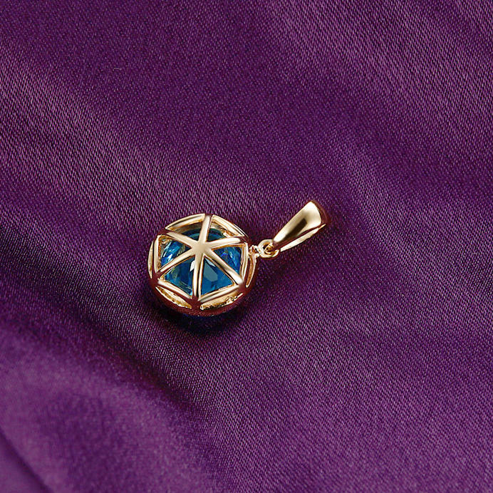 Zlatý náhrdelník s topásom Akela 8488