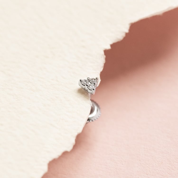 Piercing náušnice s lab-grown diamantmi Rossi 139065