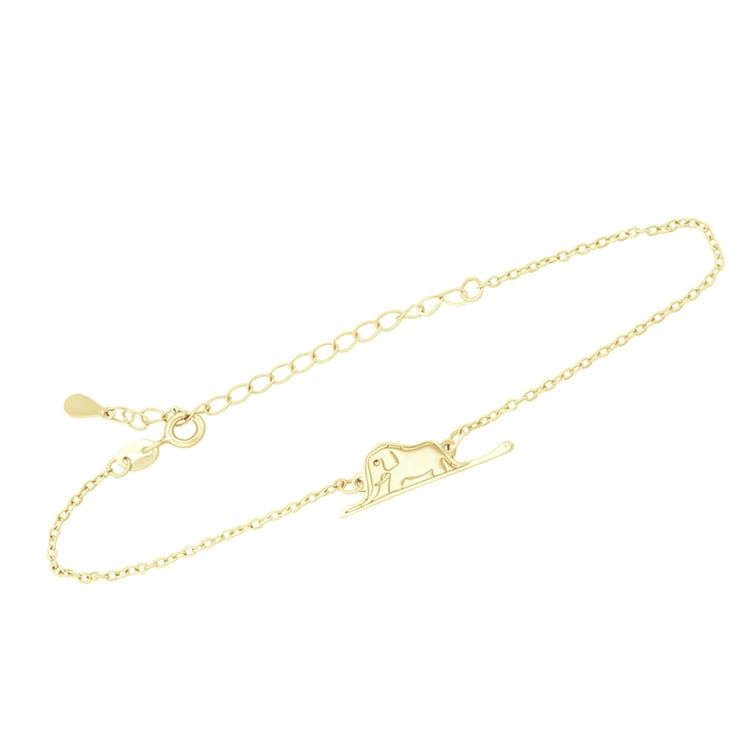 Strieborný náramok Malý princ so slonom a gravírom 122288