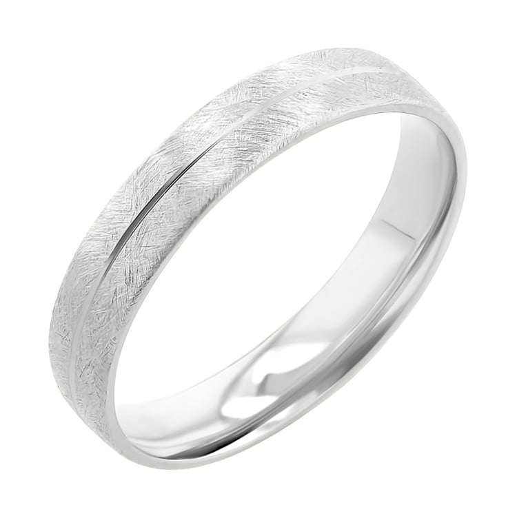 Svadobné obrúčky so škrabaným povrchom zo zlata Diamie 117515