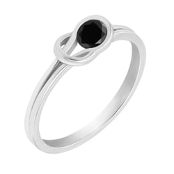 Zlatý prsteň s čiernym diamantom Bryn