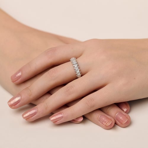 Half-eternity prsteň zo zlata s prírodnými diamantmi Govind