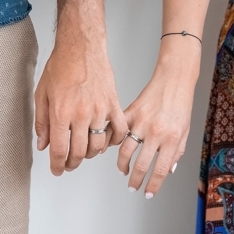 Titanové snubné prstene s diamantom Markus 107523