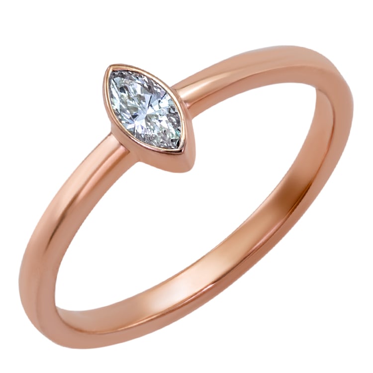 Prsteň z ružového zlata 26309