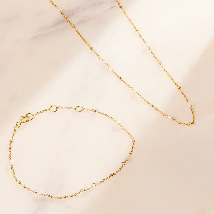 Strieborná kolekcia s perlami 164633