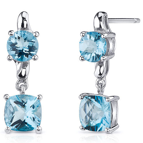 Strieborné náušnice s topásom Avah