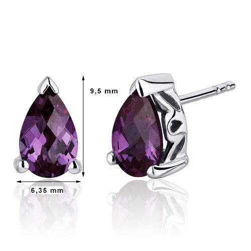 Náušnice v tvare sĺz s alexandritmi 2241