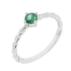 Prepletený prsteň so smaragdom Nelson