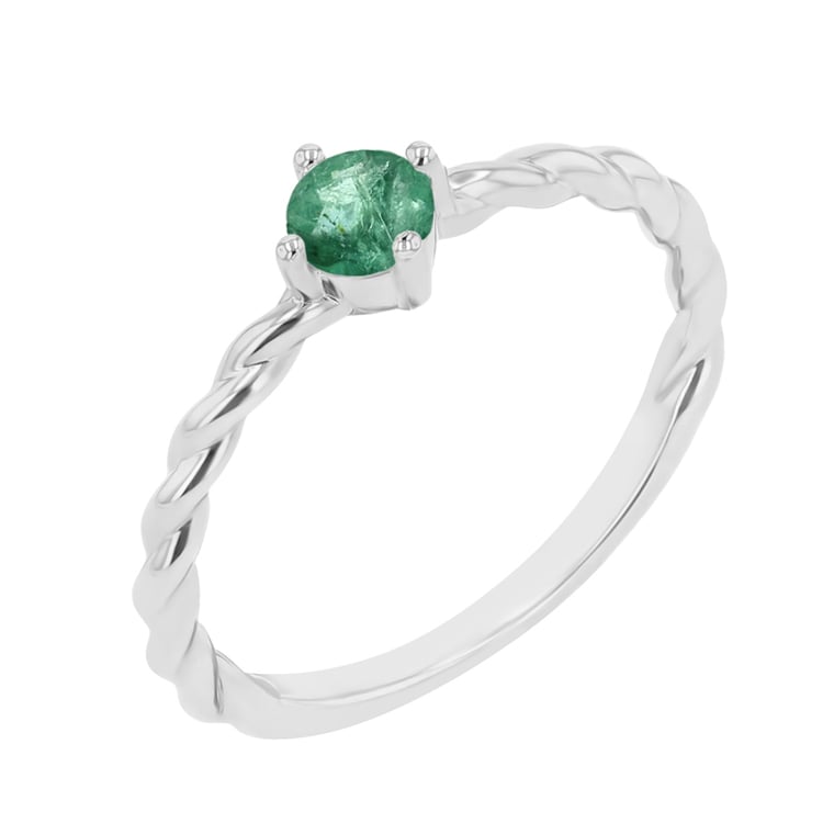Prepletený prsteň so smaragdom Nelson