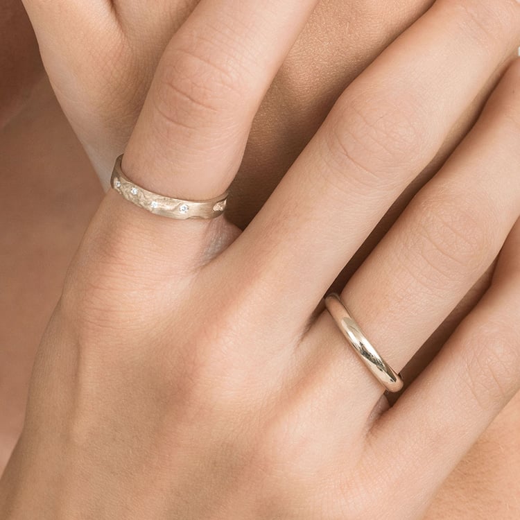 Svadobné obrúčky s ručne rytým povrchom Cley 166268