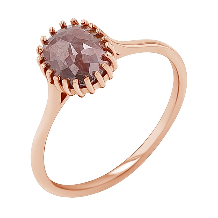 Zlatý prsteň s oval salt and pepper diamantom Harper 132838