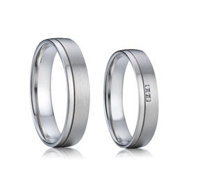 Platinové snubné prstene Barbra