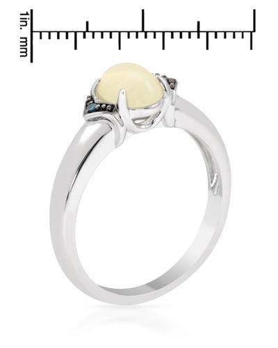 Strieborný prsteň s opálom a diamantmi Nessos 818