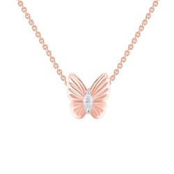 Zlatý prívesok s lab-grown diamantom v tvare motýľa Larisa