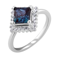 Prsteň s alexandritom a lab-grown diamantmi Kamal